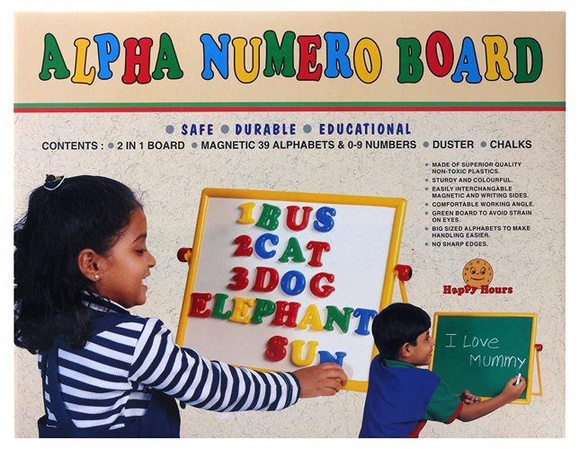Full size cover page of the book 'Zephyr Alpha Numero Board- kids educational 2 in 1 magnetic and writing board'