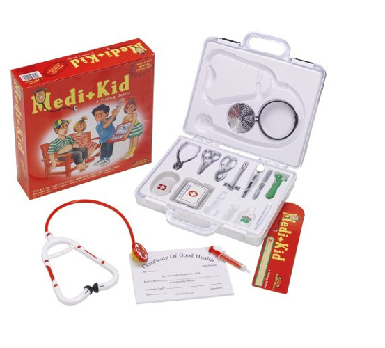 Full size cover page of the book 'Zephyr Medi + Kid- kids doctor toy set age 4+ multicolour'