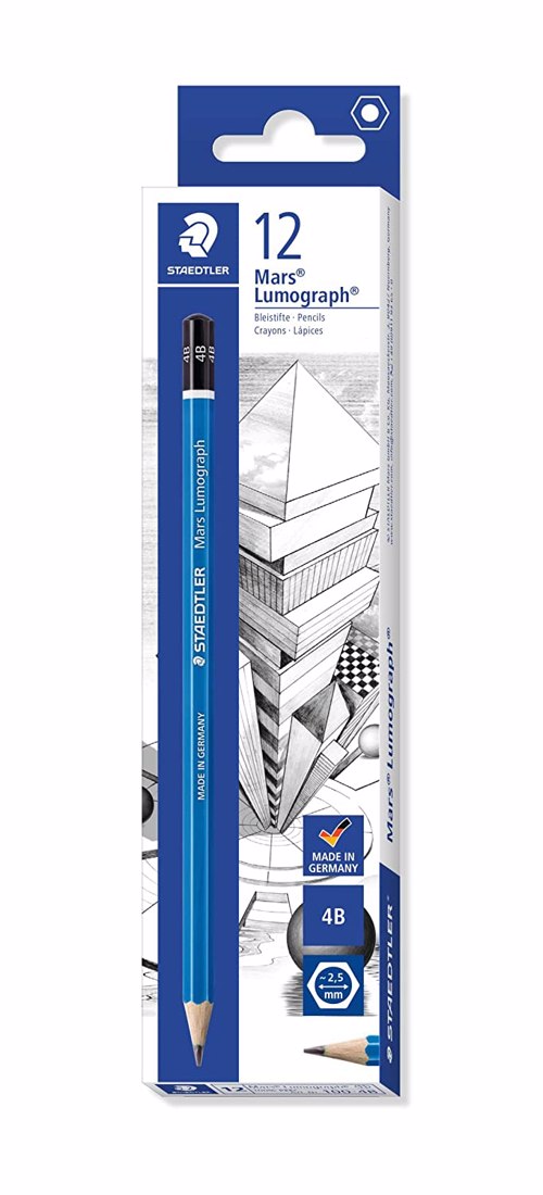 Full size cover page of the book 'Staedtler 100 Mars Lumograph Pencil 4B'