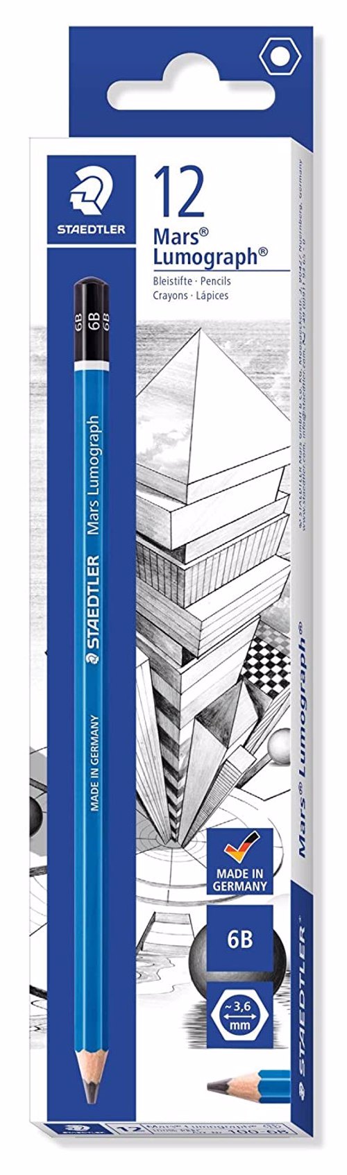 Full size cover page of the book 'Staedtler 100 Mars Lumograph Pencil 6B'