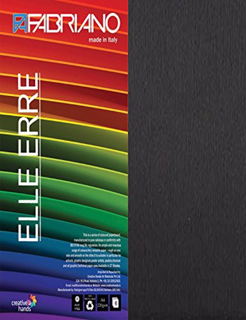 Full size cover page of the book 'Fabriano Elle Erre Nero Sheet 50 x 70 cm 220 gsm'