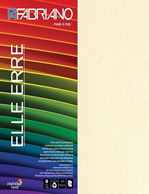 Full size cover page of the book 'Fabriano Elle Erre Panna Sheet 50 x 70 cm 220 gsm'