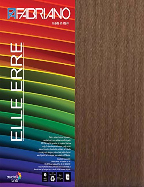 Full size cover page of the book 'Fabriano Elle Erre Marrone Sheet 50 x 70 cm 220 gsm'
