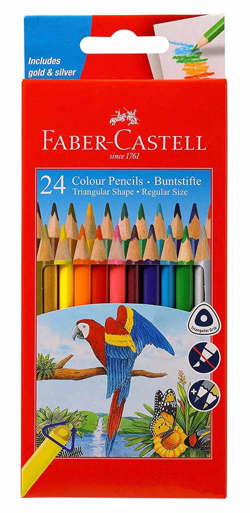 Full size cover page of the book 'F1170248222024 FABER CASTELL 115524 FC TRIANGULAR WS COLOUR SCHOOL FL-24'