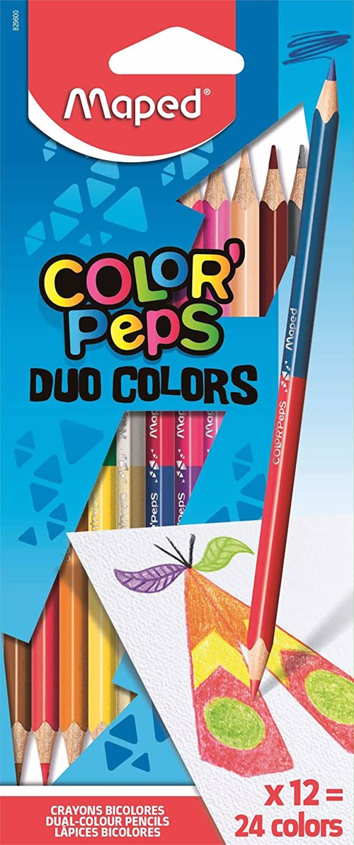 Full size cover page of the book 'MAPED 829600 COLOR PEPS DUO COLOURS S/24'