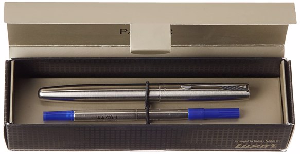 Cover page of the book 'Parker Frontier Stainless Steel CT Roller Ball Pen'