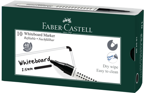 Cover page of the book 'F5150410326010 FABER CASTELL155499- BLACK WHITEBOARD MARKER PEN'