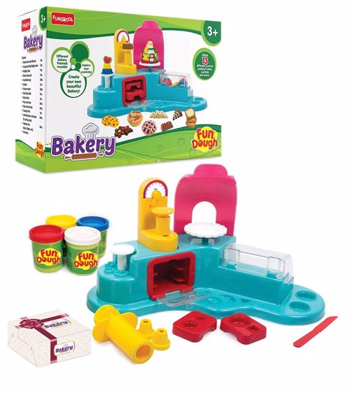 Full size cover page of the book 'Funskool Fun Dough Bakery- kids play dough bakery playset age 3+ 1729300'