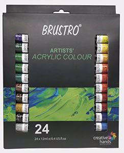 Cover page of the book 'BRUSTRO BRAC1224 Artists Acrylic Colour Set of 24 Primary Colours X 12ML Tubes'