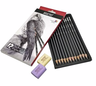 Cover page of the book 'BRUSTRO BRAGPN12 ARTISTS FINEART GRAPHITE PENCIL SET of 12pc'