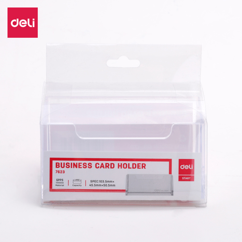 Full size cover page of the book 'Deli W7623 Name Card Holder(Transparent)(Pcs)'