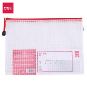 Cover page of the book 'Deli W5654 Mesh Zip Bag (Assorted) - A4'
