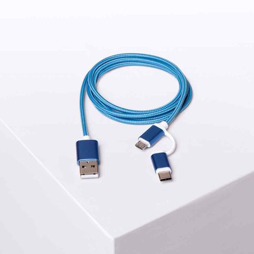 Full size cover page of the book 'Travel Blue 988 2 in 1 Charge Cable - USB to Micro USB & Type C'