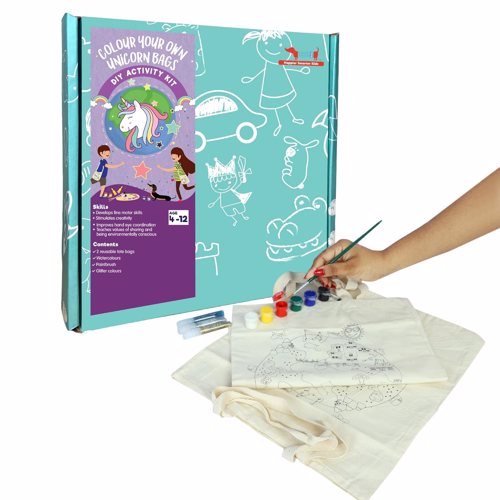 Full size cover page of the book 'TKDRB Coco Moco Unicorn Colouring Bags'