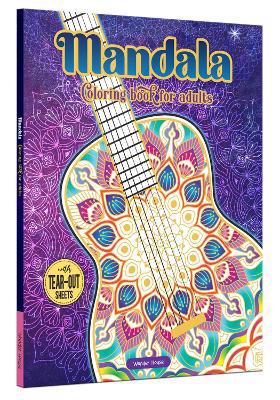 Full size cover page of the book 'MANDALA COLORING BOOK FOR ADULTS'