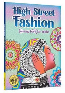 Cover page of the book 'High Street Fashion Coloring Book for Adults'