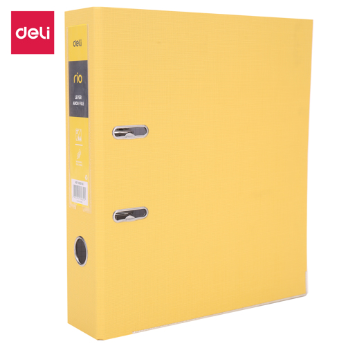 Full size cover page of the book 'DELI EB20150 LVR ARCH FILE YELLOW A4 3"'