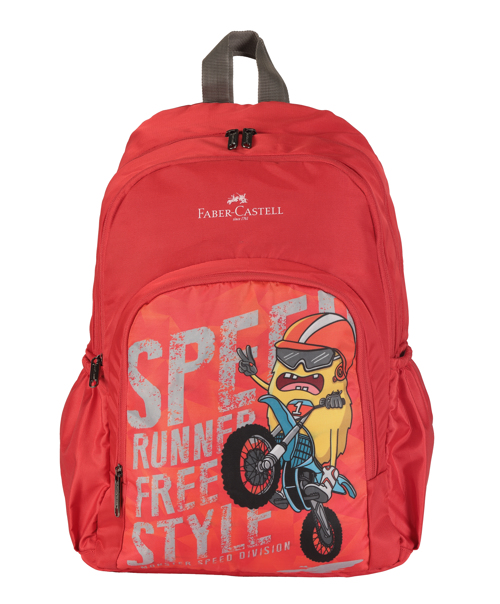 Full size cover page of the book 'FC F1280100101001 574500  SCHOOL BAG- P1- SPEED MONSTER- 6YRS + RED'