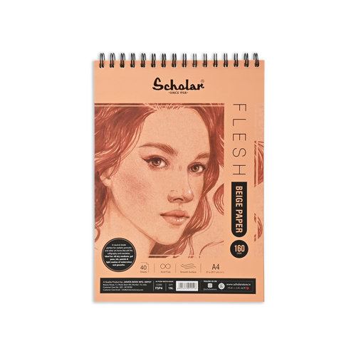 Full size cover page of the book 'SCHOLAR FSP4 A4 FLESH SKETCH PAD'