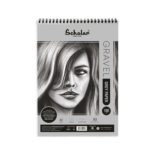 Full size cover page of the book 'SCHOLAR GSP3 A3 GRAVEL SKETCH PAD'