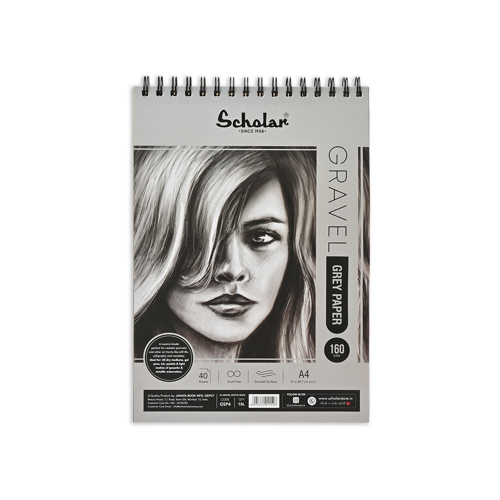 Full size cover page of the book 'SCHOLAR GSP4 A4 GRAVEL SKETCH PAD'