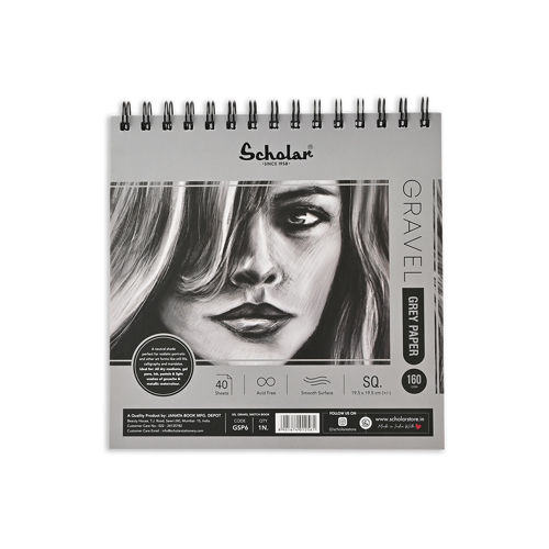 Full size cover page of the book 'SCHOLAR GSP6 SQ GRAVEL SKETCH PAD'