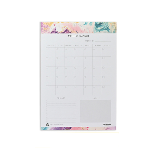 Full size cover page of the book 'SCHOLAR MPL4V A4 MONTHLY PLANNER (VERTICAL)'