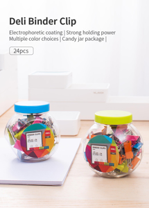 Cover page of the book 'DELI W8560 COLOR BINDER CLIPS AST 24 T'