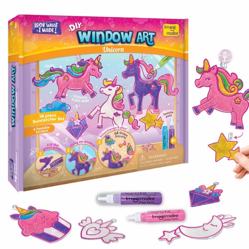 Full size cover page of the book 'Imagimake WA03 Window Art - Unicorn'