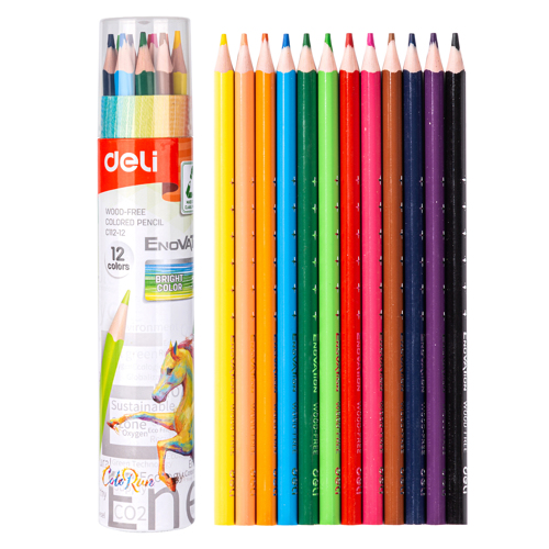 Full size cover page of the book 'DELI WC112-12 COLORED PENCIL 12 COLORS'