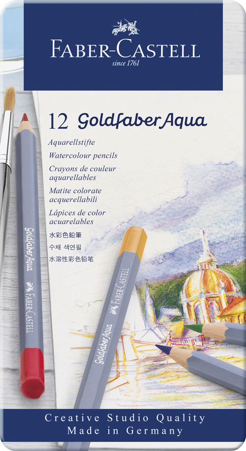 Full size cover page of the book 'FC F9171400105012 114612 GOLD FABER AQUA COLOR PENCILS- TINOF12'