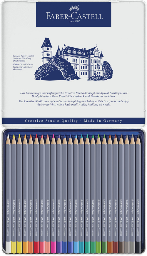 Full size cover page of the book 'FC F9171400106024 114624 GOLD FABER AQUA COLOR PENCILS- TINOF24'