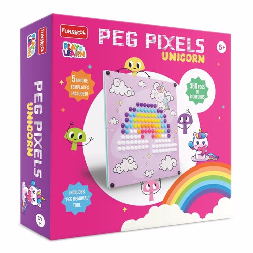 Full size cover page of the book 'PUZZLES	PEG PIXELS  -  UNICORN  CODE 9652200'