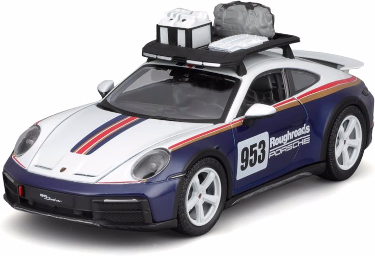 Full size cover page of the book 'Bburago  1/24 RACING - Porsche 911 Dakar Code 18-98029'