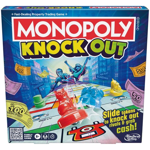 Full size cover page of the book 'MONOPOLY KNOCKOUT CODE F8995'