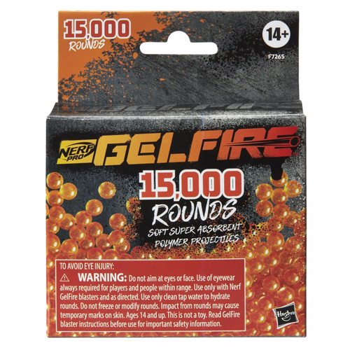 Full size cover page of the book 'NERF GELFIRE NER GELFIRE REFILL ORANGE  CODE F7265'