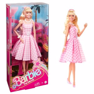 Cover page of the book 'Barbi The Movie Doll Wearing Pink Gingham Dress Code HPJ96'