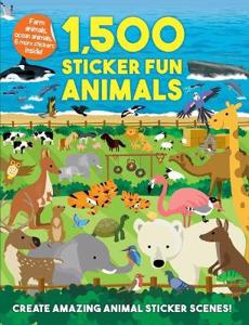 Cover page of the book '1,500 Sticker Fun Animals'