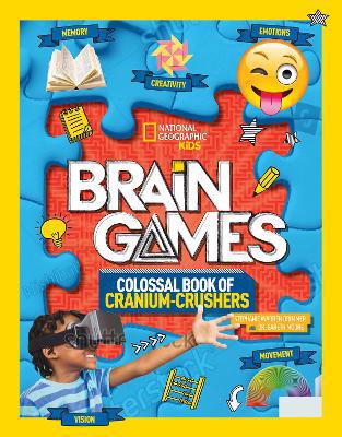 Full size cover page of the book 'BRAIN GAMES: COLOSSAL BOOK OF CRANIUM CRUSHERS'
