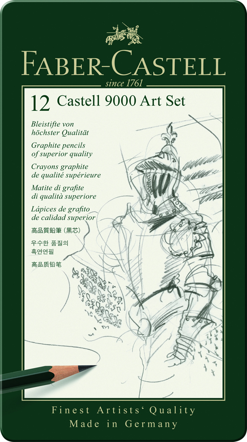 Full size cover page of the book 'FC F5320628752012 119065 - CASTELL 9000 ART SET OF 12 (8B,7B,6B,5B,4B,3B,2B,B,HB,F,H & 2H)'