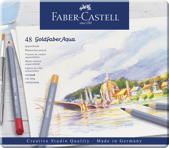 Full size cover page of the book 'FC F9171400108048 114648 GOLD FABER AQUA COLOR PENCILS- TINOF48'