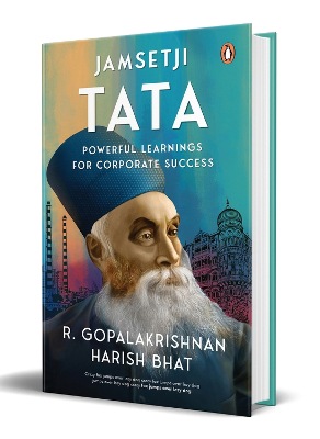 Full size cover page of the book 'JAMSETJI TATA: POWERFUL LEARNINGS FOR CORPORATE SUCCESS'