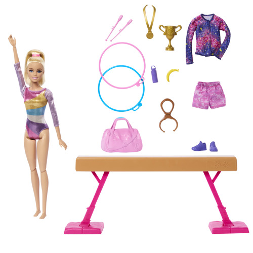 Full size cover page of the book 'Barbie HRG52 Gymnast Playset'