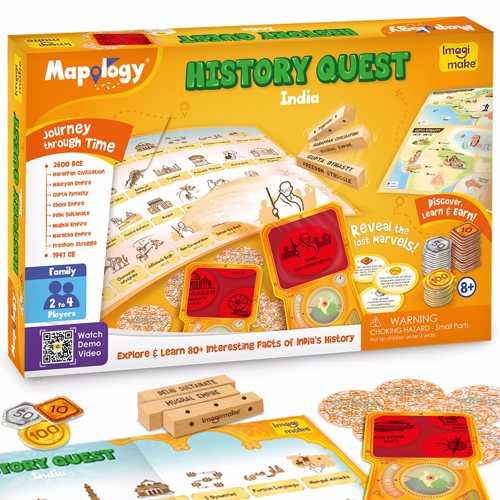 Full size cover page of the book 'IMAGMAKE Mapology: History Quest  CODE MP72'