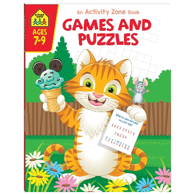 Full size cover page of the book 'SZ: AN ACTIVITY ZONE BOOK GAMES AND PUZZLES'