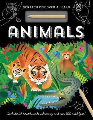 Full size cover page of the book 'SCRATCH DISCOVER & LEARN: ANIMALS'