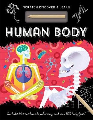 Full size cover page of the book 'SCRATCH DISCOVER & LEARN: HUMAN BODY'