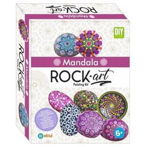 Cover page of the book 'EKTA Mandala rock art painting kit'