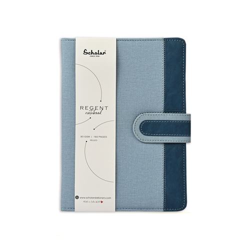 Full size cover page of the book 'Scholar Regent Notebook B5 RGN3-B (BLUE) 192pgs'