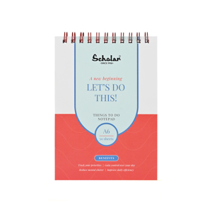 Cover page of the book 'Scholar TTS1 A6 Things To Do Spiral Pad  100pgs'